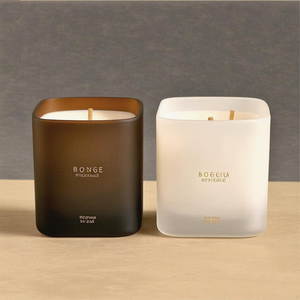 Wholesale Glass Candle Jars White Matte